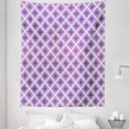 thumbnail image 1 of Purple Tapestry, Retro Style Innovative Abstract Squares Pattern Modern Design Graphic Print, Fabric Wall Hanging Decor for Bedroom Living Room Dorm, 5 Sizes, Violet and White, by Ambesonne, 1 of 1
