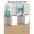 thumbnail image 7 of 14,000 BTU Portable Air Conditioner, 3 in-1 Standing AC Unit with Dehumidifier and Fan, Remote and LED Touch Panel, Sleep Mode, Window Kit, Cools up to 750 Sq.Ft., Quiet Operation, White Top, 7 of 7