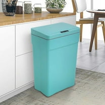 Automatic 13 Gallon Garbage Can Kitchen Trash Can with Lid Plastic Trash Bin for Kitchen Bathroom, Blue