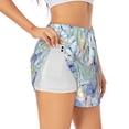 thumbnail image 3 of Lsque Colorful Butterfly Printed Women's Running Shorts with Liner Pockets,Elastic Quick Dry Workout Athletic Gym Yoga Shorts,Womens High Waist Shorts-X-Large, 3 of 9