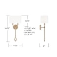 thumbnail image 3 of 2 Light Wall Sconce In Contemporary Style-24.75 Inches Tall And 11.25 Inches Wide Capital Lighting 650021Bs, 3 of 7