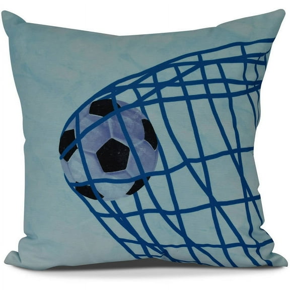Goal! Geometric Print Outdoor Pillow