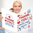 thumbnail image 1 of xianyou-Jumbo Thank You Card for Nurses with Envelope School Nurse Appreciation Nurses Day Cards Healthcare Doctors Health Day Medical Workers Nurses Week Gift Graduation Thank You Note Nurses 14x21., 1 of 4