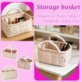 thumbnail image 2 of Desk Storage Organizer | Quilted Floral Fabric Storage Basket | Small Caddy Organizer for Office Desk, 5 X 5 X 4.5 in, 2 of 6