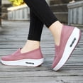 thumbnail image 5 of Women Shoes Slip On, Walking Shoes Women Slip On, Orthopedic Walking Shoes for Women, Slip-On Light Air Cushion Mesh Up Stretch Platform Orthopedic Sneakers for Arch Support, Pink 8, 5 of 9