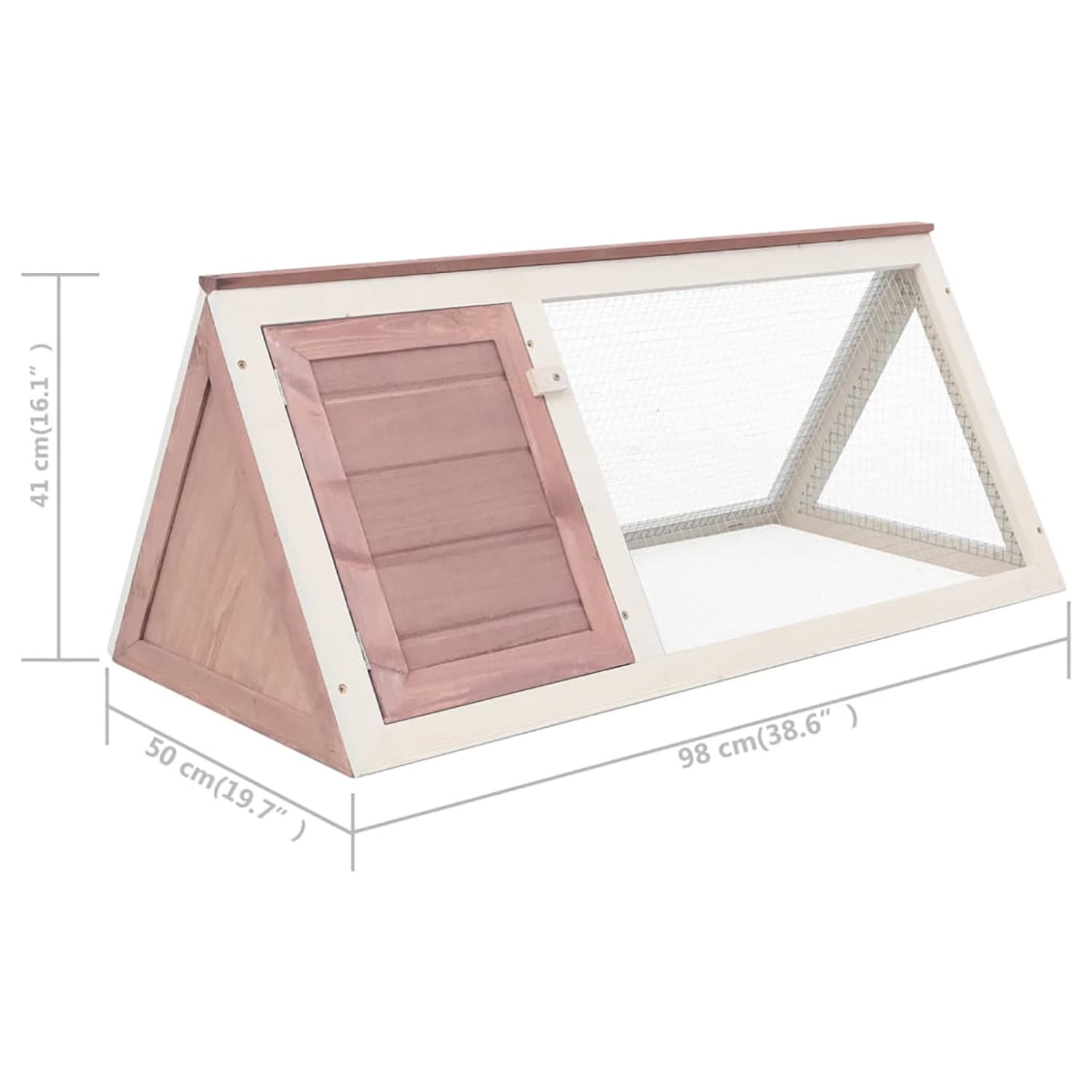 Pefilos 38" Outdoor Rabbit Hutch with Cozy Cubby, Wood Guinea Pig Hutch 1 Layer Small Animal House Pet Cage, Brown Pefilos 38" Outdoor Rabbit Hutch with Cozy Cubby, Wood Guinea Pig Hutch 1 Layer Small Animal House Pet Cage, Brown