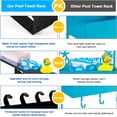 thumbnail image 3 of Pool Towel Rack with 8 Hooks and Shelf - Sturdy Carbon Steel Wall Mount for Bathroom, Pool, Outdoor Use, 3 of 6