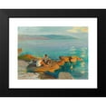 thumbnail image 2 of Menci Clement Crnčić 14x11 Black Modern Framed Museum Art Print Titled - Children on the Beach, 2 of 5
