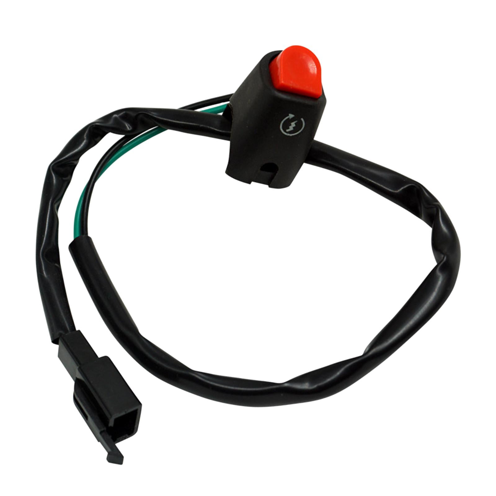 Motorcycle Ignition Switch Self Reset Universal Red Button Plug and