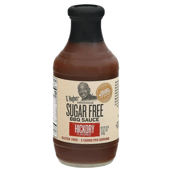 Pack Of 2 G Hughes Smokehouse Sugar Free Hickory Flavored BBQ Sauce - 18 oz (Packaging May Vary)