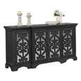 thumbnail image 1 of Buffet Buffet en Bois Gris Foncé avec 4 Portes et Façade en Miroir, 1 of 2