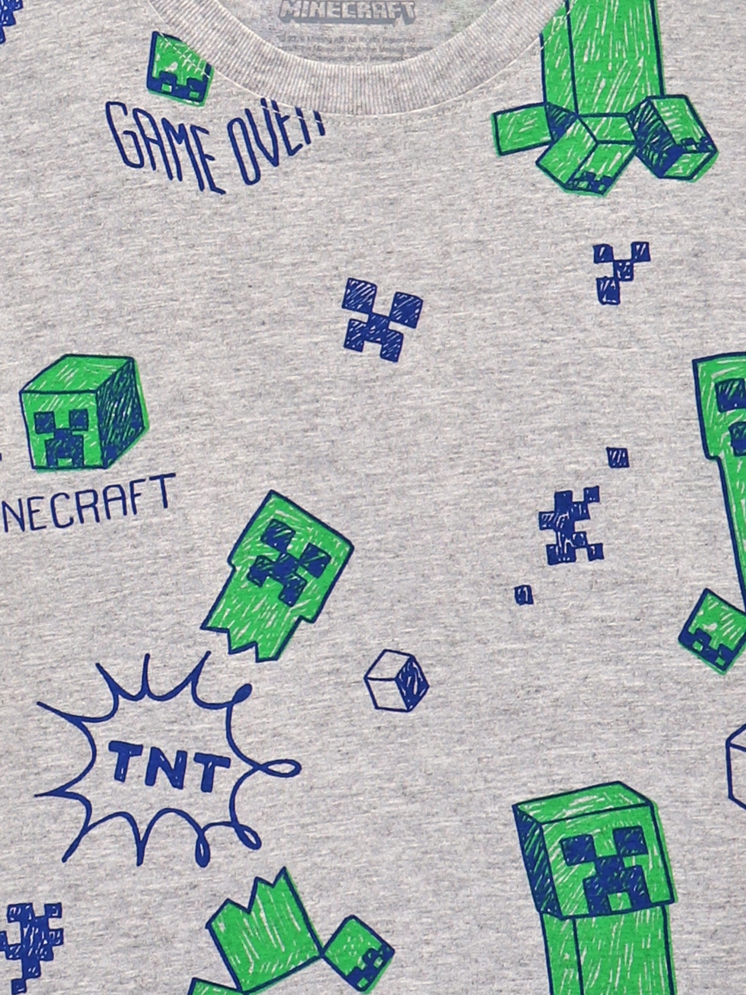 Minecraft Boys Graphic Short Sleeve and Long Sleeve Tees, 2-Pack, Sizes XS-2XL