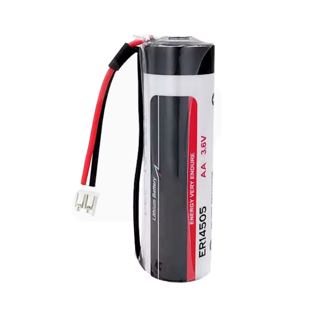 2-Pack AA Lithium Battery ER14505 3.6V 2700mAh Non-rechargeable with 2.0 White Plug for PLC CNC System