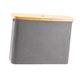 thumbnail image 4 of Cesta de almacenamiento de papel higiénico de pie con tapa de bambú para baño Gris, 4 of 9