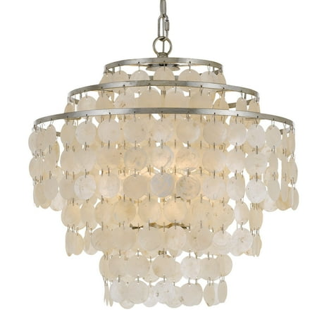 

Crystorama BRI-3008-SA Brielle 4 Light Antique Silver Chandelier