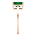 thumbnail image 3 of Clara Pucci 14K Rose Gold 2ct Emerald Solitaire Ring for Women, 3 of 8