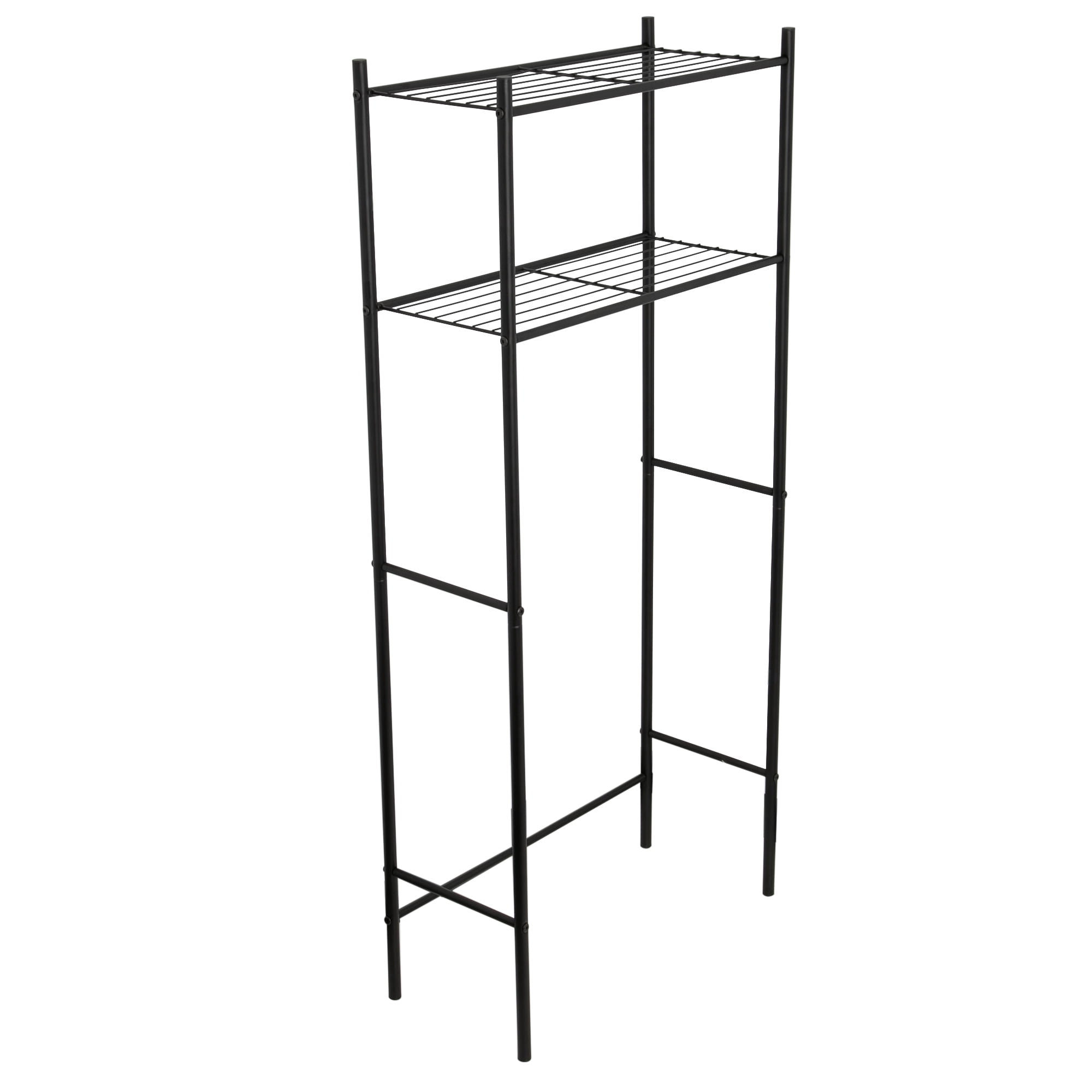Era Aquarius Over the Toilet Black Space Saver 2 Tier Shelf, Organizer, Organizing Rack, , 23.43x53.94in, Era Aquarius Over the Toilet