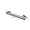 thumbnail image 3 of Toallero Doble Rubinett 30cm Cuadrado Negro Mate Acero Inoxidable, 3 of 3