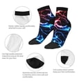 thumbnail image 3 of Uemuo Red And Blue Lightning Printed Crew Socks, Moisture-Wicking Socks, Athletic Socks for Men Breathable Cushion Socks Casual Sport Socks for Running Traveling, 3 of 6