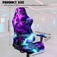 thumbnail image 7 of Yuyamidu Lightning Print Gaming Chair Cover 4 Piece with Armrest Covers Soft Gaming Chair Covers Slipcovers Scratch Proof Removable Protector for Reclining Racing Gaming Game Chairs, 7 of 7