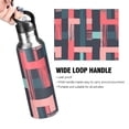 thumbnail image 4 of Yayeee 20oz Insulated Water Bottle Double Wall Stainless Steel with Flip Straw Lid, Pink Geometric, 4 of 7