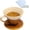 Bicolored Bronze, variant on RVKXHD Handmade Ceramic Pour Over Coffee Dripper with 50 Pcs Coffee Filters - Portable Drip Coffee Brewer for Travel, Camping, Office or Home - Artisanal Pottery Gift for Enthusiasts