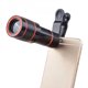 thumbnail image 1 of Lente de cámara móvil compatible con teléfonos inteligentes, teleobjetivo de 12x, lente de cámara externa HD, compatible con la mayoría de los teléfonos móviles., 1 of 5