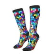 thumbnail image 2 of Balery Colorful Tie Dye Stained Glass 2 Printed Novelty Socks Men's Women's Crew Socks Sports Socks Knee High Socks Cotton Socks Quirky and Cool Socks, 2 of 9