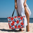 thumbnail image 6 of Xecao Leaves And Flowers for versatile beach bag for women includes zipper pockets and waterproof material, ideal for vacations and adventures., 6 of 7