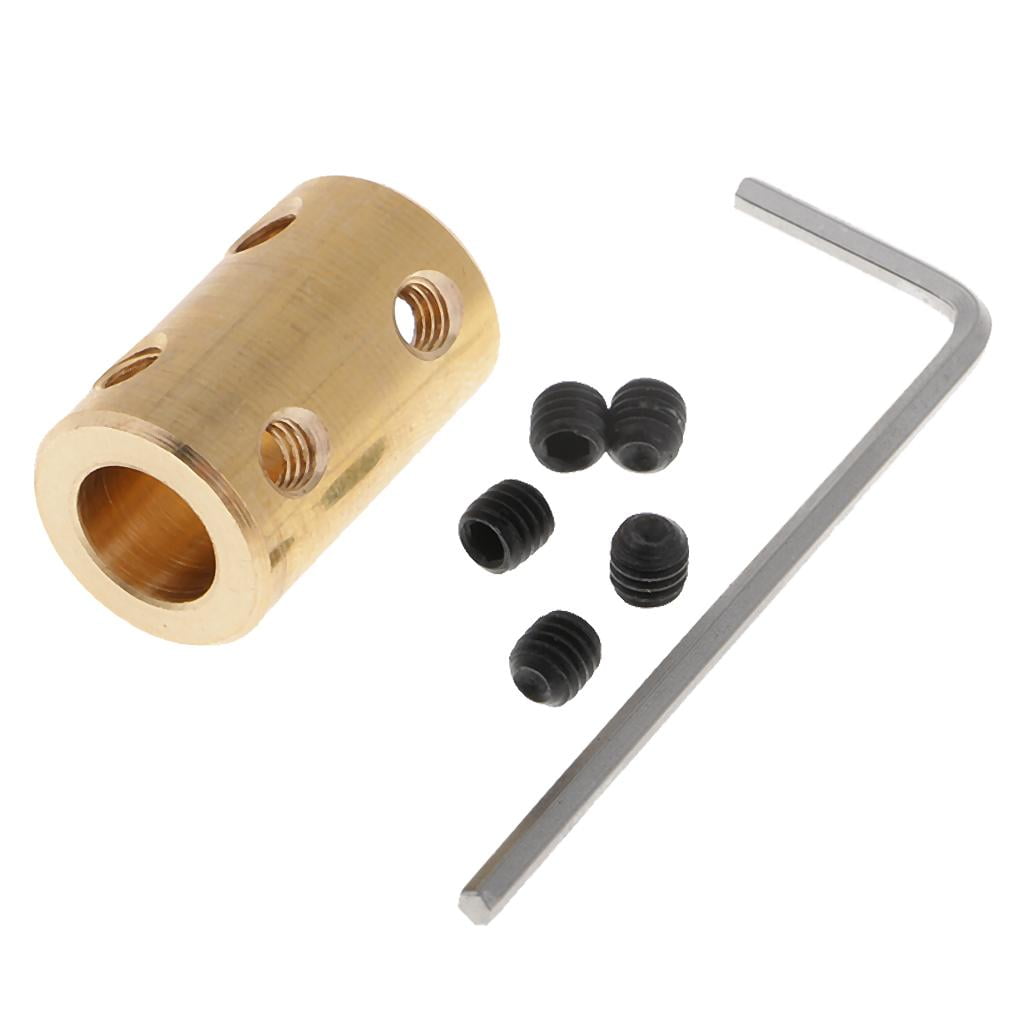 Acopladores De Eje De Latón 5mm A 5mm – Pack De 6 Unidades Con Tornillos, Para Coches RC, Robots Y Modelos