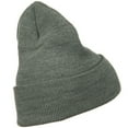 thumbnail image 3 of Big Stretch Plain Cuff Long Beanie - Grey XL-3XL, 3 of 5
