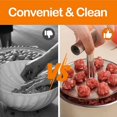 thumbnail image 5 of Stainless Steel Meatball Maker Set, Manual Press Tool with Spoon for Home Kitchen, Meal Prep & Appetizers, 5 of 8