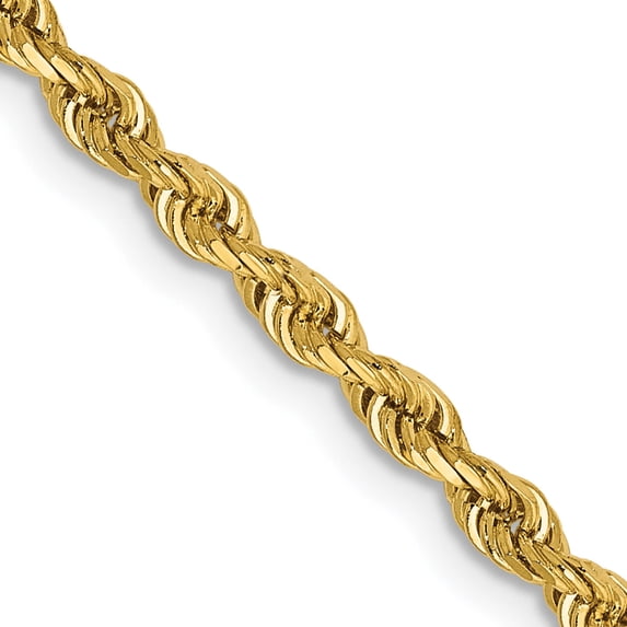 14K Yellow Gold 2.75mm D/C Quadruple Rope Chain (22 X 2.75) Made In Peru qtr021-22