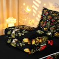 thumbnail image 6 of Homewish Fungus Botanical Mushroom Zipper Twin Comforter Sets with Fitted Sheet and 2 Pillowcases,Wild Plants Zipper Bedding Set,Black,Black Reversible,4pcs, 6 of 8