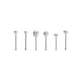 thumbnail image 3 of Body Jewelry Women's Lead Crystal Nose Stud Value Pack for Adults in Stainless Steel, 3 of 5