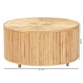 thumbnail image 3 of bali & pari Miami Bohemian Light Honey Rattan Coffee Table, 3 of 14