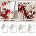 thumbnail image 5 of Red Flowers Swag Curtains for Kitchen/Bedroom/Living Room, Vintage Chinese Painting Plum Branches Scalloped Curtains 63 Inch Long, Rod Pocket Window Swag Topper Curtains Valances 2 Panels Set 36"x63", 5 of 8