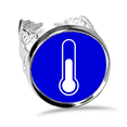 thumbnail image 1 of Temperature Blue Square Warning Mark Ring Adjustable Love Wedding Engagement, 1 of 3