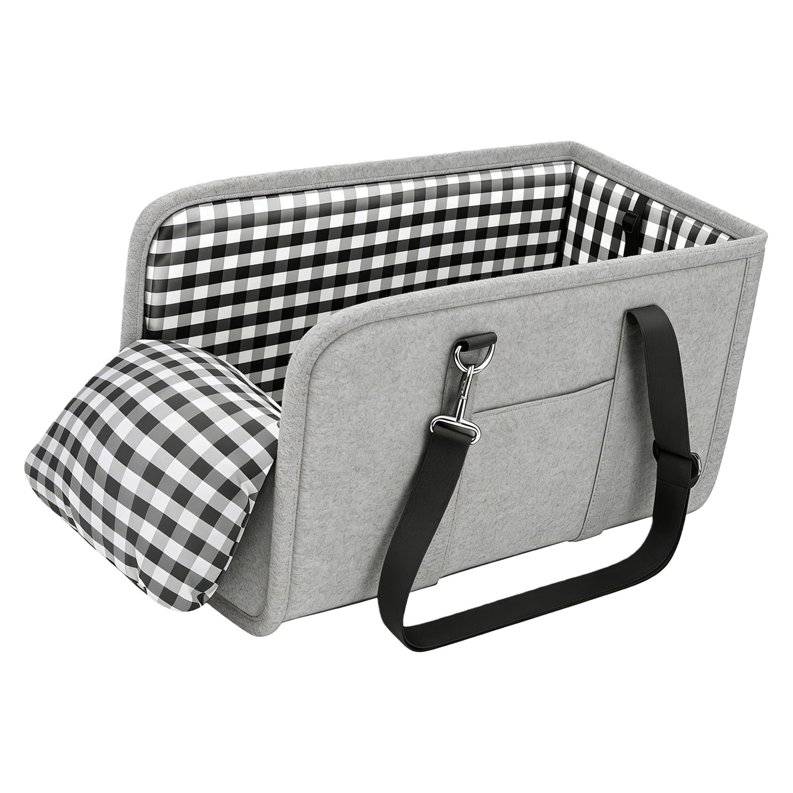 Sturdy Console Dog Car Seat For Small Breeds With Slip Resistant Base And Headrest
