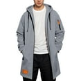 thumbnail image 3 of Men's Lightweight Waterproof Hooded Softshell Rain Jacket Long Windbreaker (Grey XXXL), 3 of 3