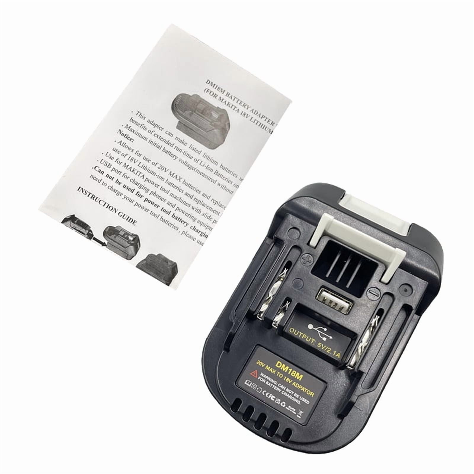 Battery Convertor Adapter For Mil*wau*kee 18V For De*walt 20V to For Ma*kita 18V Power Tools Bl1830 With USB charging port