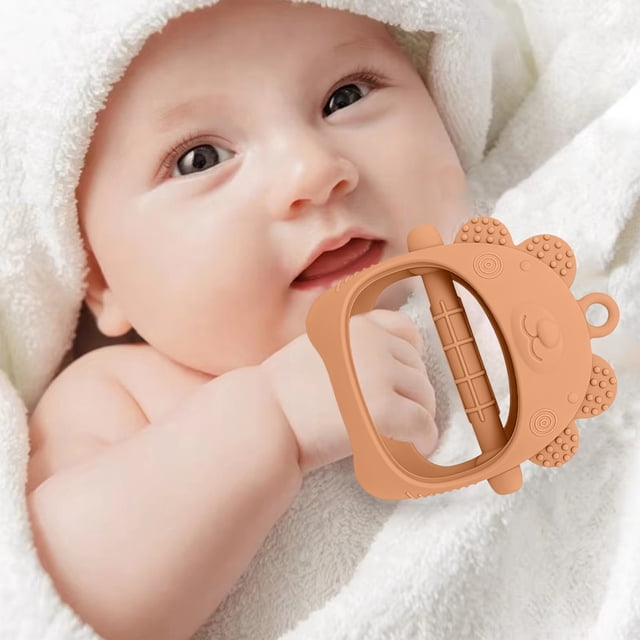 ToyKingdee Teething Toy, Food Grade Silicone Teething Mitten, Anti Dropping Wrist Hand Teethers Chew Toys for Sucking Needs