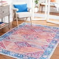 thumbnail image 4 of SAFAVIEH Serapi Kimberlyn Traditional Machine Washable Area Rug, Rust/Navy, 6'7" x 9', 4 of 14