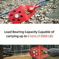 thumbnail image 2 of 6T Snatch Block Towing Pulley Winch Breaking Force Synthetic Rope Steel Cable, 2 of 8