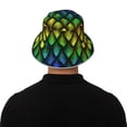 thumbnail image 5 of Cauagu Dragon Scales for Unisex Bucket Hat,Outdoor Summer Beach Fishing Sun Hat Hot Summer Reflective Bucket Hat Fun Outdoor Vacation Hat for Men and Women, 5 of 6