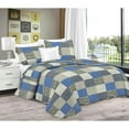 thumbnail image 3 of Couture Home Collection Bright Fun Bohemian Style Patchwork Quilt Set Coverlet Bedspread 3 Piece Set, 3 of 8