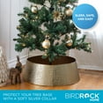 thumbnail image 4 of BIRDROCK HOME 4-Panel Christmas Tree Collar - Gold Bubble Tree Skirt - Small 26" Base - Easy to Assemble Xmas Tree Base Cover - Metal Holiday Decoration - Water Base Protection from Pets, Skirt Decor, 4 of 8