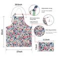 thumbnail image 7 of Pioneer Flower Floral Print Pattern Apron-Garden Aprons for Women with Pockets-Cotton Linen Waterproof Kitchen Cooking Gardening Aprons Adjustable for Kitchen,Cooking,BBQ and Salon 33x27 Inch, 7 of 7
