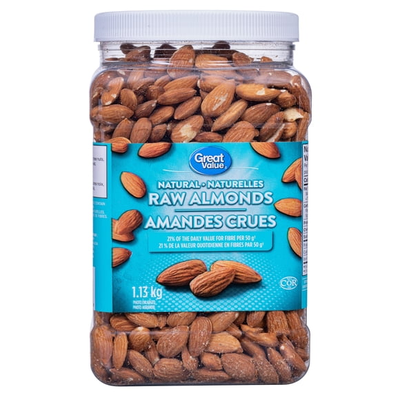Great Value Natural Raw Almonds 1.13 KG