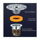 thumbnail image 3 of Coladera Universal Zero Olores Con Check Y Atrapa Cabellos, Plata, 3 of 5